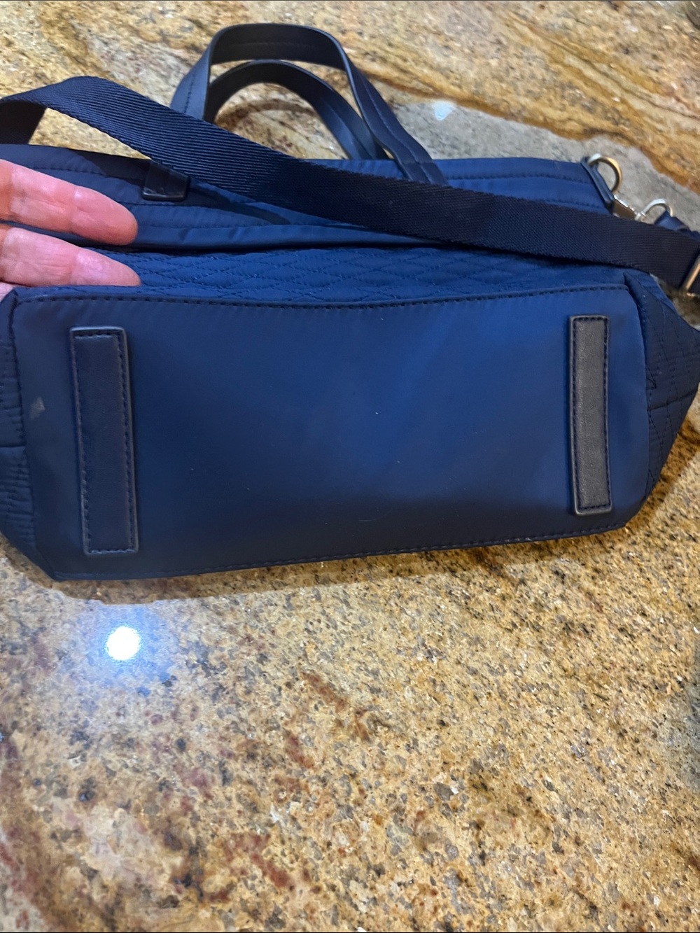 RADLEY LONDON Navy Quilted Crossbody Bag with Top Handles - Picture 8 of 8